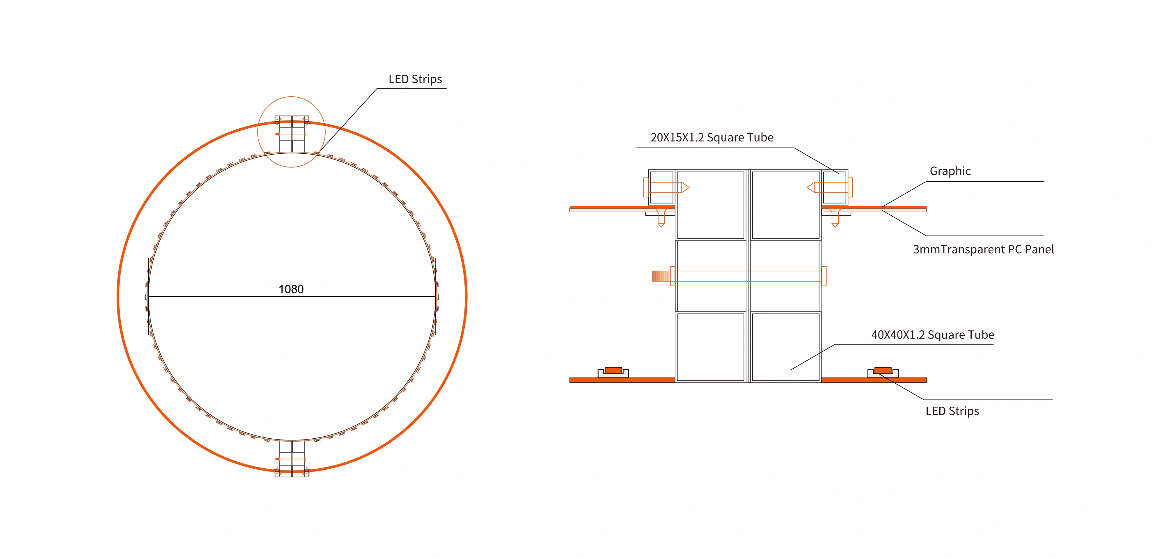 Structure-LED Column Light Box